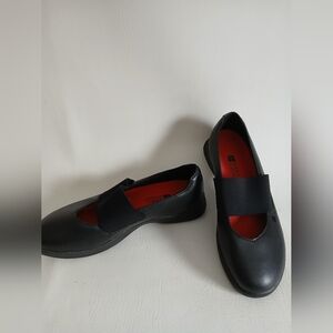 Shoes For Crews Black Women's Flats Elastic Strap Sz7.5M